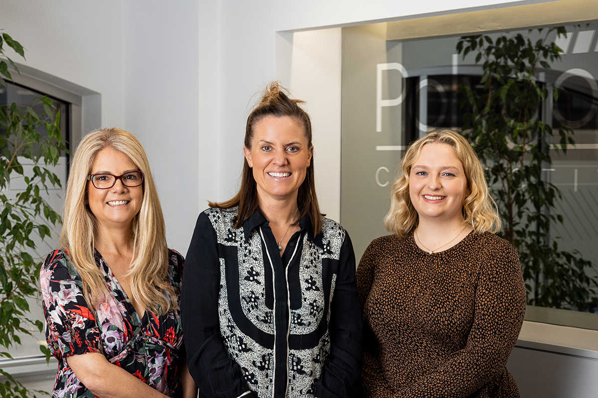 [L to R: Kerrie-Anne Bizouarn, Verienne Belcher, Tess Colback