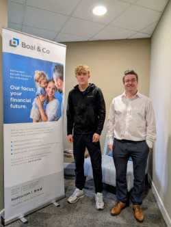 Regan Corrin (left) and Mark Kiernan, CEO, Boal & Co (right)